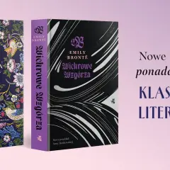 Dwie okładki książek: "Duma i uprzedzenie" Jane Austen oraz "Wichrowe Wzgórza" Emily Brontë, prezentujące różnicę między prawami do ekranizacji a prawami do przekładu.