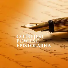 Złote pióro na tle odręcznych listów. Powieść epistolarna powraca w formie maili i czatów, odzwierciedlając współczesne formy komunikacji.