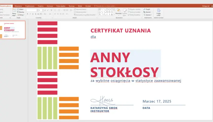 Instrukcja jak zrobić dyplom w PowerPoint - poznaj wszystkie funkcje