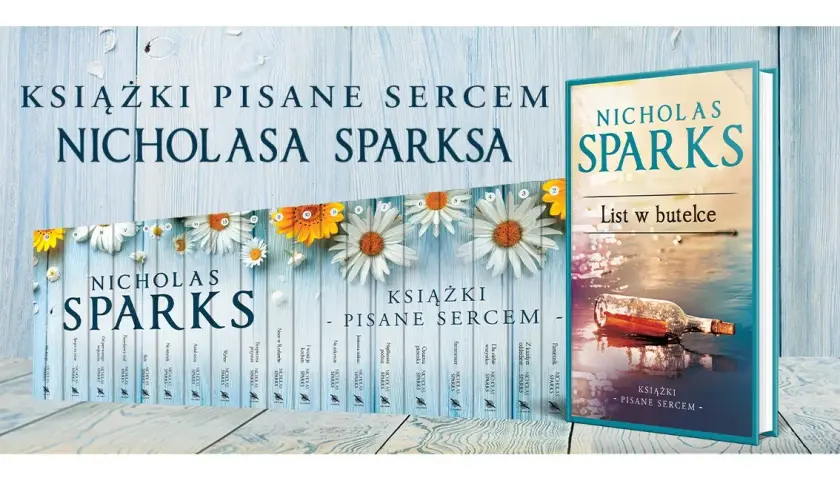 Kompletna lista książek Sparksa - powieści romantyczne na każdy dzień